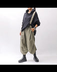 【Primordial is Primitive】 UNISEX ASYMMETRY PANTS 722AL_MILITARY