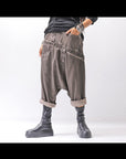【studio b3】 UNISEX COTTON & SWEAT BOX SARROUEL PANTS RBB1974_TRUFFLE OLD DYE
