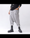 【studio b3】 UNSEX COTTON&SWEAT BOX SARROUEL PANTS RBB1974_PEARL OLD DYE