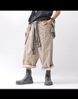 【studio b3】 UNISEX LIGHT COTTON PANTS WITH WAIST SHIRT NB2099_SAND OLD DYE