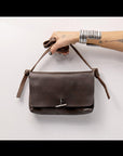 【DANIELE BASTA】 FLAP WALLET POUCH_CHOCOLATE