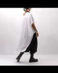 【bajra】 BACK TULLE＆COTTON LAYERED TOP 160QK04_WHITE