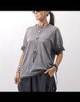 【thom/krom】 UNISEX COTTON MODAL RELAX FIT TEE MTS986_COLD DYE GREY