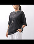 【thom/krom】 UNISEX COTTON MODAL RELAX FIT TEE _BLACK
