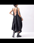 【RUNDHOLZ】 BACK OPEN COCOON LINEN DRESS 241 0917_BLACK