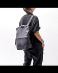 【MIRANDA KALOUDIS】 UNISEX 2WAY WAXED COWHIDE REGULAR BAG_BLACK