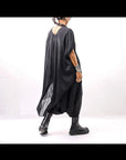【bajra】 BACK TULLE＆COTTON LAYERED TOP 160QK04_BLACK