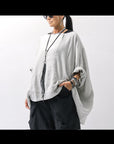 【RUNDHOLZ】 UNISEX OVERSIZED LINEN TOP 354 0506_GREY(SAND GREY)
