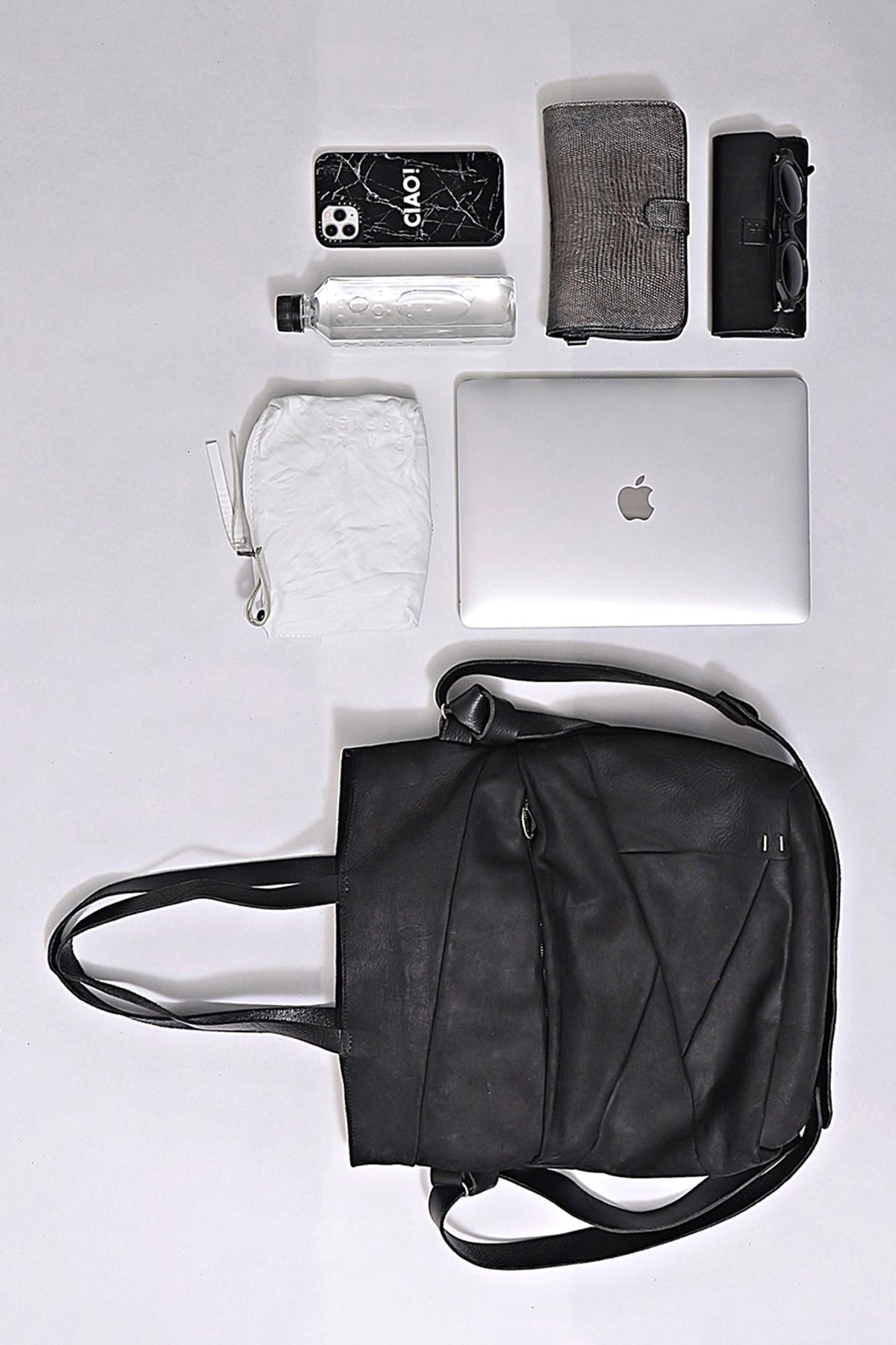 DANIELE BASTA】 UNISEX 2WAY PATCHWORK SHOULDER BAG_BLACK