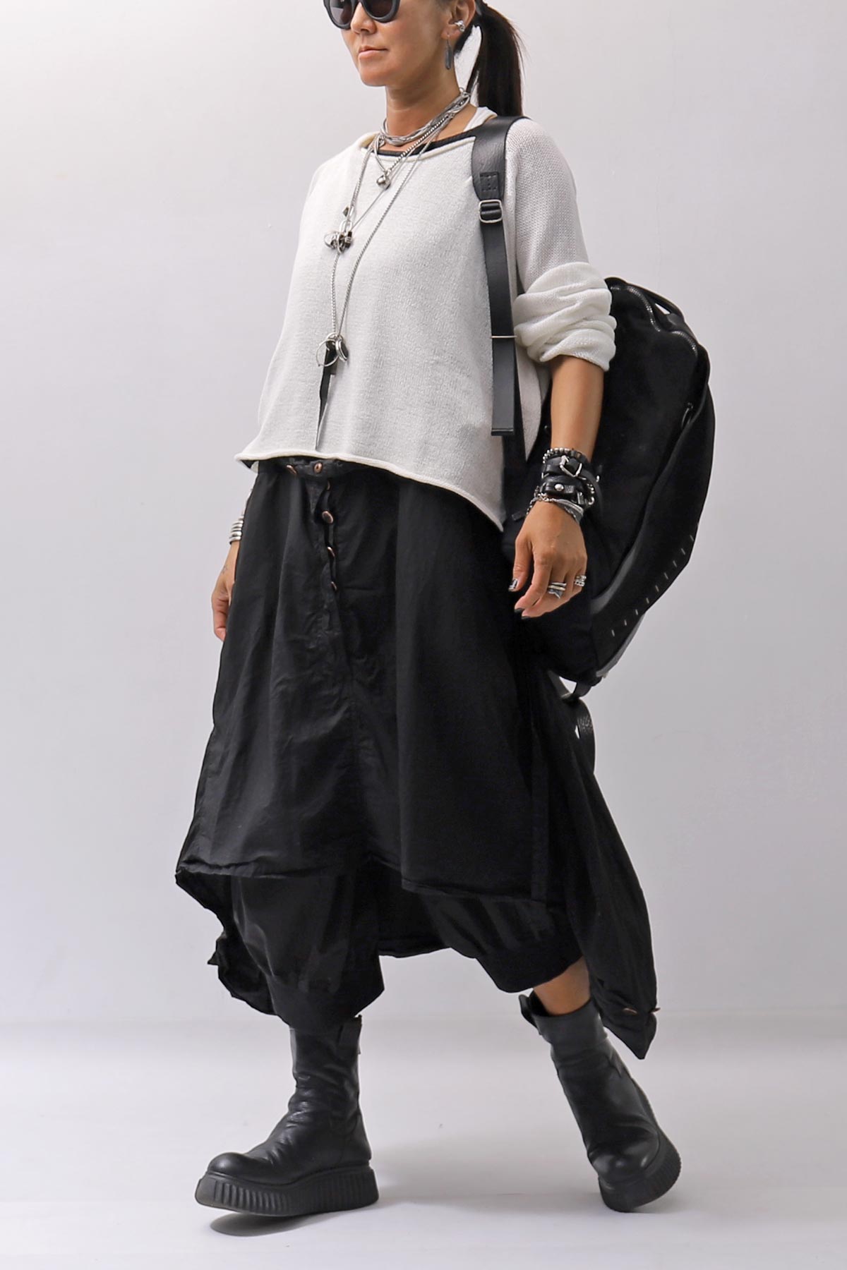 【RUNDHOLZ】 LINEN&amp;COTTON KNIT TOPS _OFF WHITE