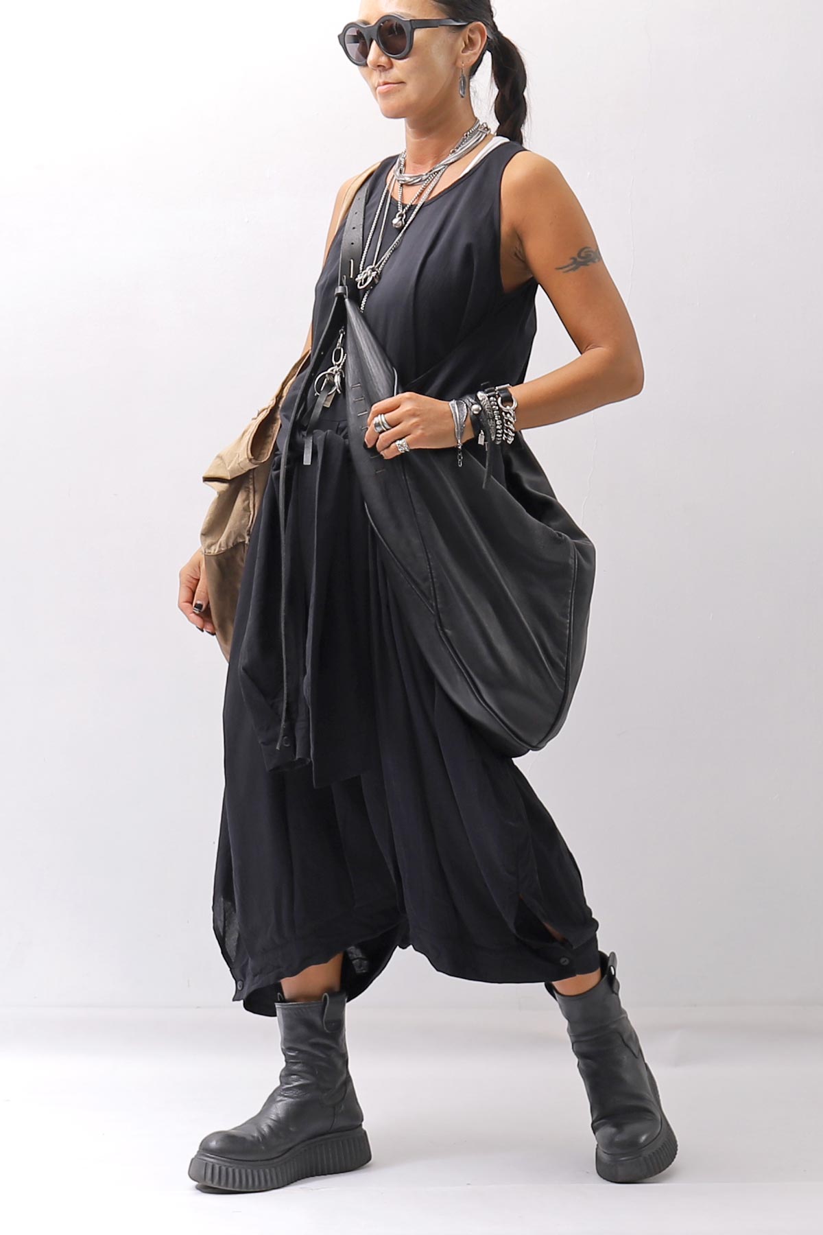 【studio b3】 MULTI-WAY PANTS&amp;SKIRT DRESS NB2088_BLACK
