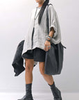【RUNDHOLZ】 UNISEX OVERSIZED LINEN TOP 354 0506_GREY(SAND GREY)