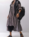 【RUNDHOLZ】 COTTON CHIFFON SHIRT DRESS _AMBER FOG