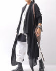 【NOSTRASANTISSIMA】 ASYMMETRY BACK CROSS CARDIGAN TS24_BLACK