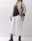 【RUNDHOLZ】 GRUNGE COTTON LACE & STRETCH JACKET _LINEN FOG