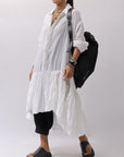 【RUNDHOLZ】 COTTON CHIFFON SHIRT DRESS _SEAFOAM FOG
