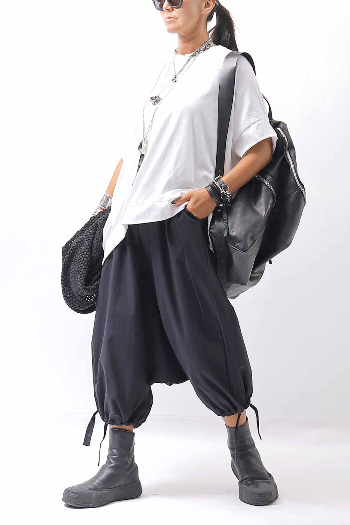 【studio b3】 UNISEX LIGHT COTTON PANTS NB2090_BLACK