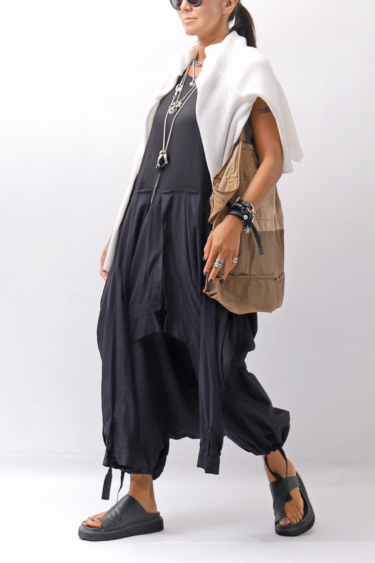 【studio b3】 UNISEX LIGHT COTTON PANTS NB2090_BLACK