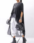 【studio b3】 COTTON LAYERED BACK LONG TOP MPB1822_BLACK