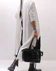 【NOSTRASANTISSIMA】 ASYMMETRY BACK CROSS CARDIGAN TS24_WHITE