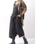 【studio b3】 UNISEX LIGHT COTTON EASY BOX PANTS NB2123_BLACK