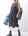【NOSTRASANTISSIMA】 STRETCH COTTON LACY COVER DRESS C152_BLACK