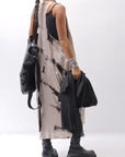 【NOSTRASANTISSIMA】 TONG TANK LONG DRESS A134_BEIGE DYE