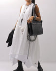【Primordial is Primitive】 SLEEVELESS LONG DRESS 533RO_WHITE