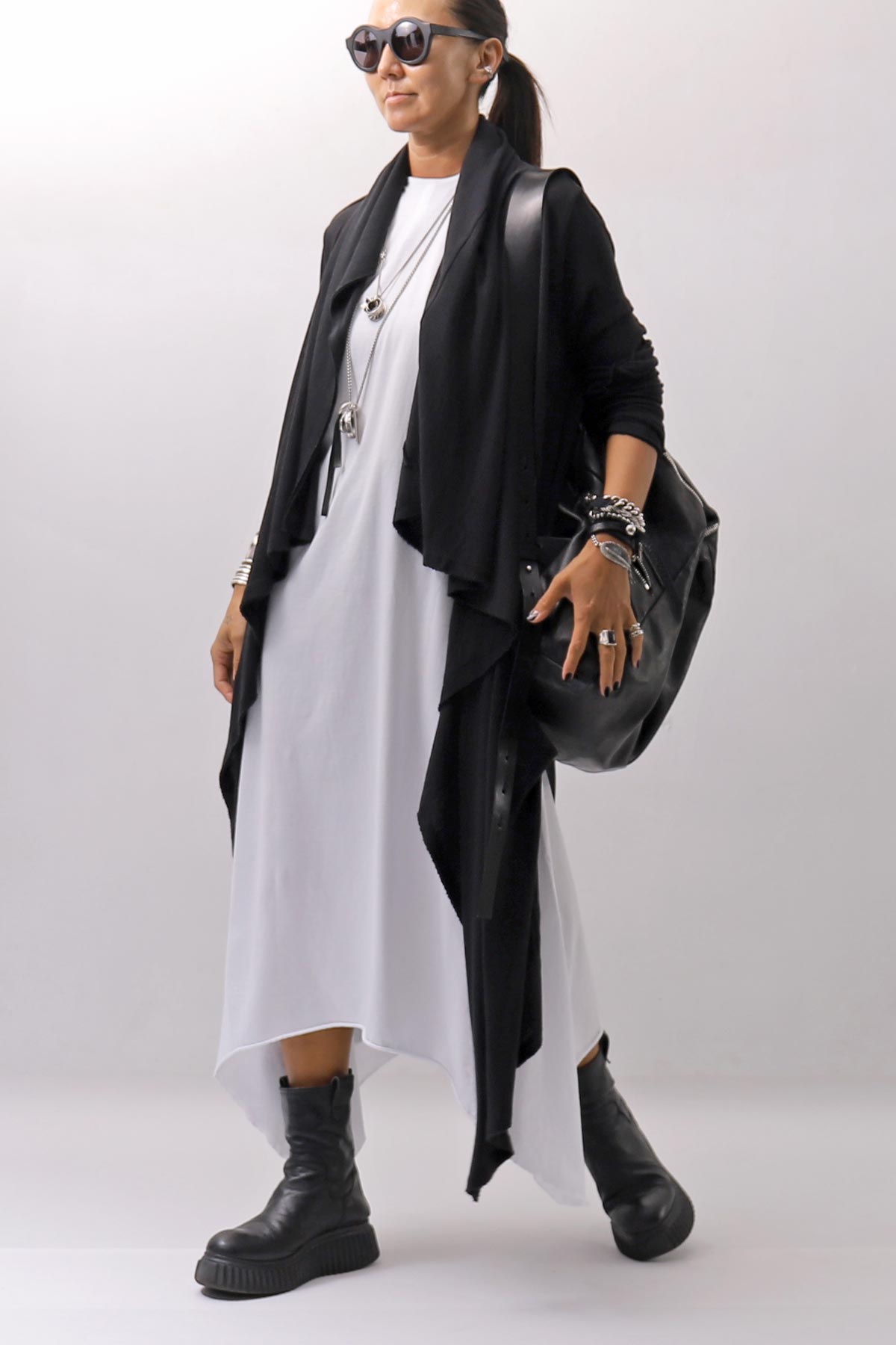 【Primordial is Primitive】 SLEEVELESS LONG DRESS 533RO_WHITE