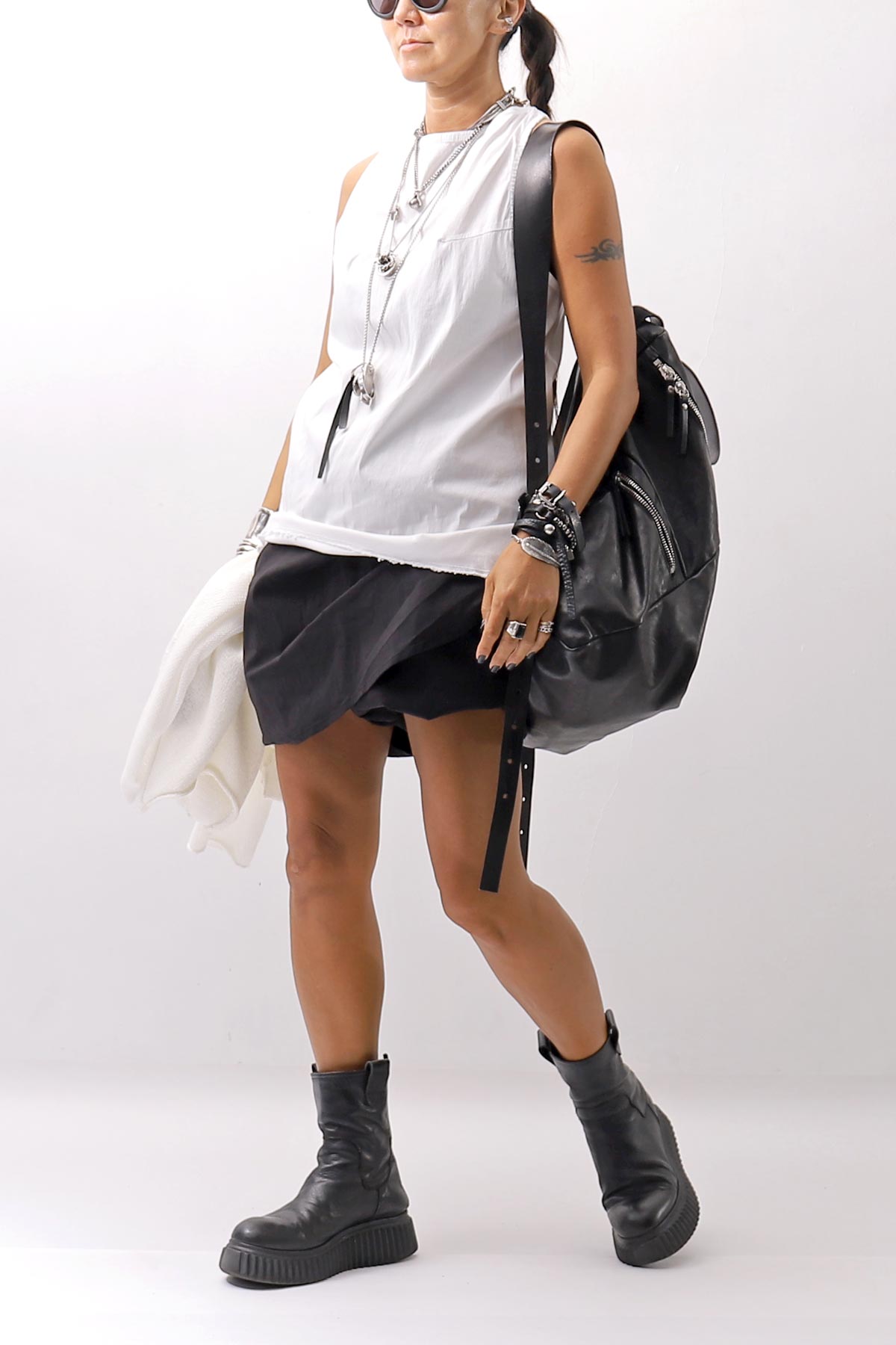 【Primordial is Primitive】 COVERED SHORT PANTS 203AL_BLACK