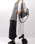 【Primordial is Primitive】 BACK CROSSED TANK TOP 413AL_GREY WASH