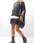 【Primordial is Primitive】 COVERED SHORT PANTS 203AL_BLACK