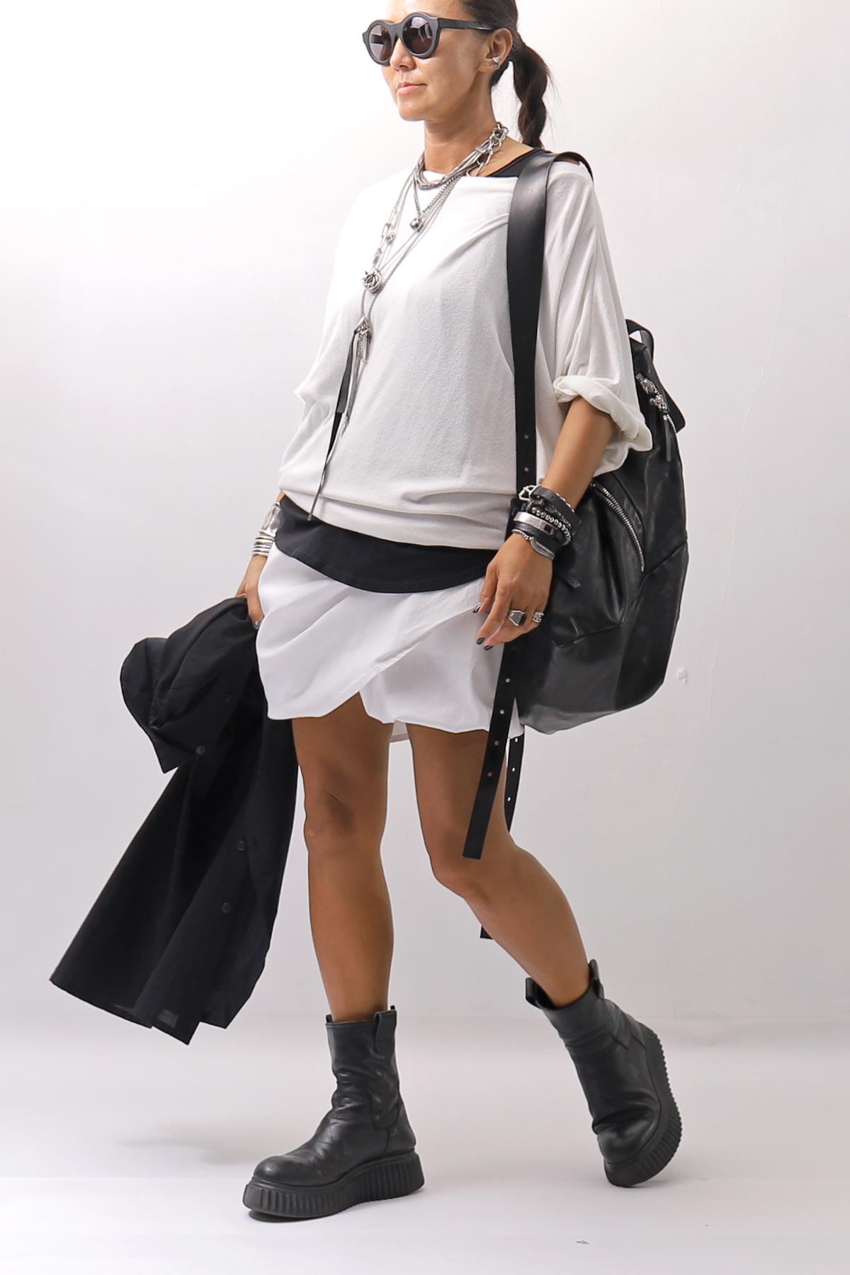 【Primordial is Primitive】 COVERED SHORT PANTS 203AL_WHITE