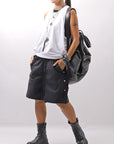 【NOSTRASANTISSIMA】 STRETCH COTTON BACK OPEN TANK TOP C150_WHITE
