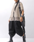【sanctamuerte】 STRETCH COTTON & VISCOSE SILK TEE SM87_SAND SHELL