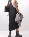 【NOSTRASANTISSIMA】 LONG TANK COCOON DRESS C152_BLACK