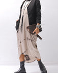 【NOSTRASANTISSIMA】 TONG TANK LONG DRESS A134_BEIGE DYE