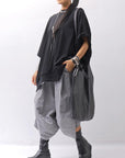 【bajra】 UNISEX OVERSIZED COTTON TOPS 156QK01_BLACK