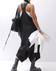 【NOSTRASANTISSIMA】 STRETCH COTTON COVER TANK TOP C150_BLACK
