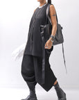【NOSTRASANTISSIMA】 STRETCH COTTON COVER TANK TOP C150_BLACK
