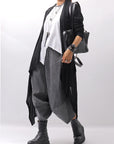 【Primordial is Primitive】 UNISEX ASYMMETRY COTTON PANTS 722AL_GREY WASH