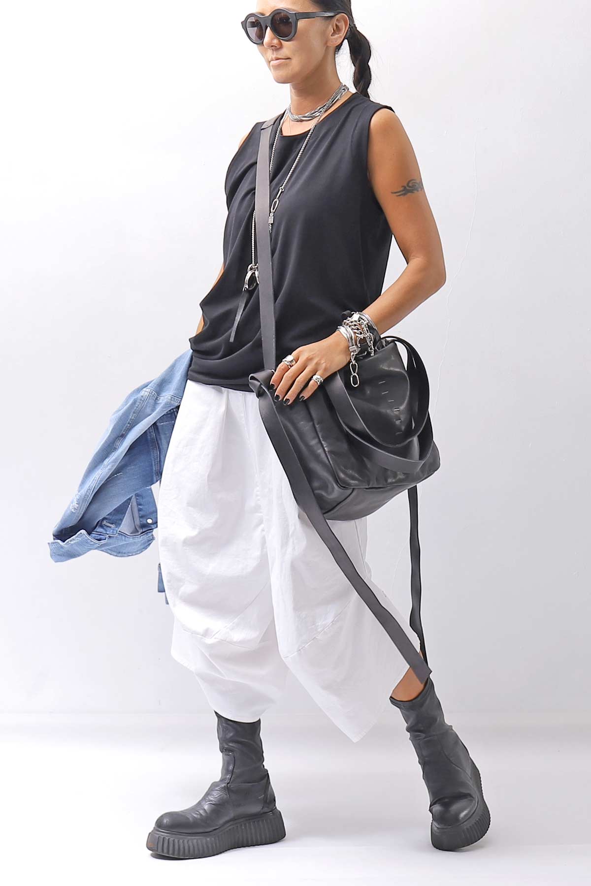【DANIELE BASTA】2WAY SQUARE LARGE CAPACITY SHOULDER BAG DBM002_BLACK