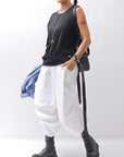 【NOSTRASANTISSIMA】 SIDE TACK SLEEVE-LESS TOP TS02_BLACK
