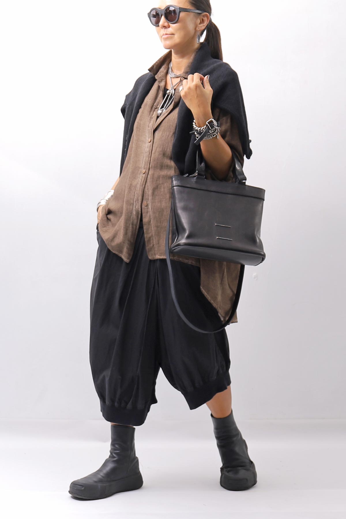 【DANIELE BASTA】 2WAY MINI TOTE HAND BAG DBM014_BLACK