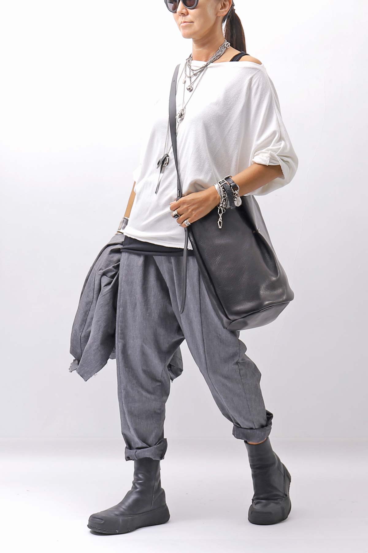 【bajra】 UNISEX FRONT FLAP STRETCH PANTS 161QP01_GREY