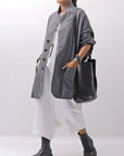 【bajra】 UNISEX STRETCH LIGHT SHIRT BLOUSON 161QB01LG/SH_GREY