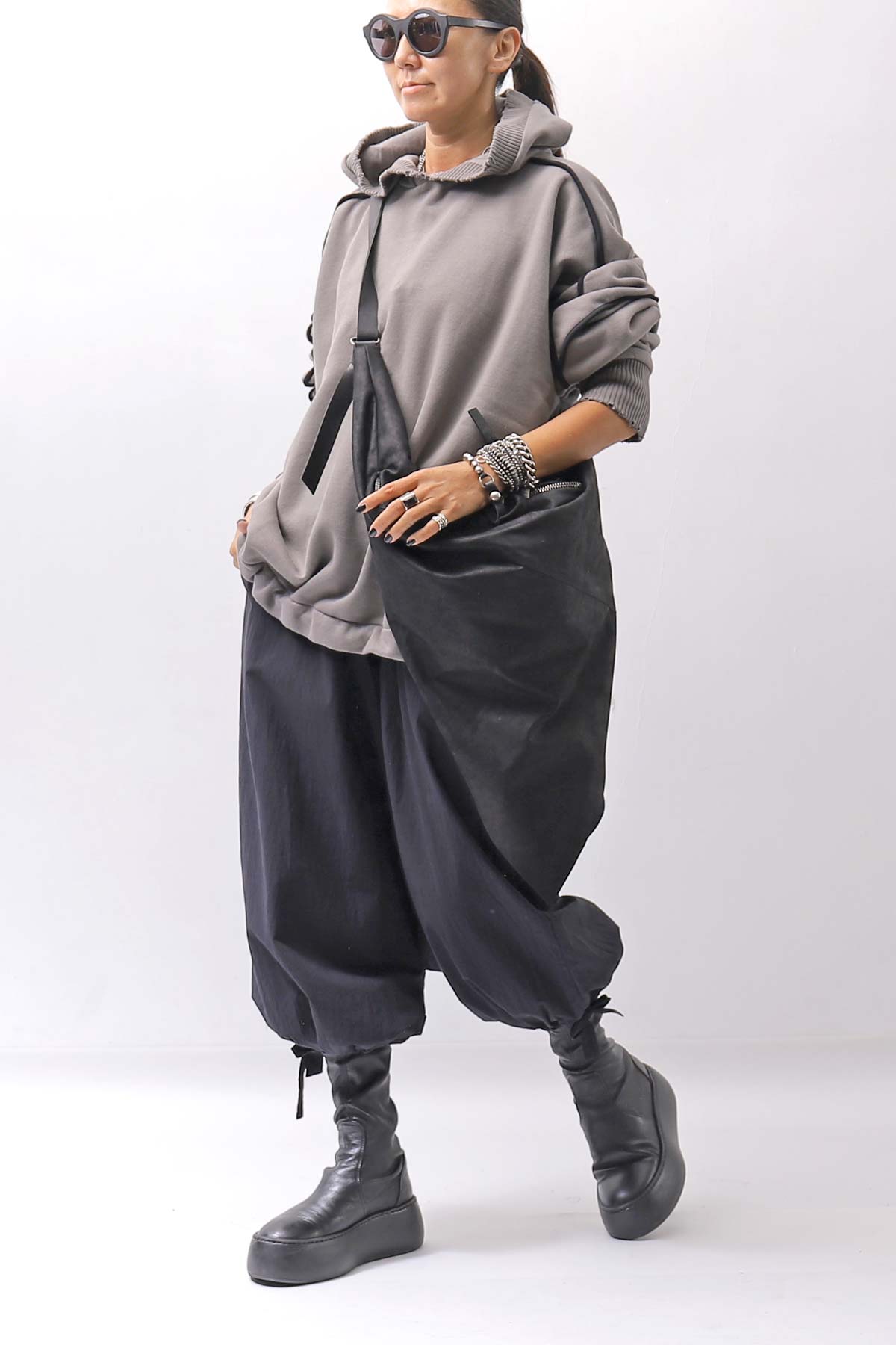 【thom/krom】 UNISEX COTTON SWEAT HOODIE MS192_CONCRETE GREY