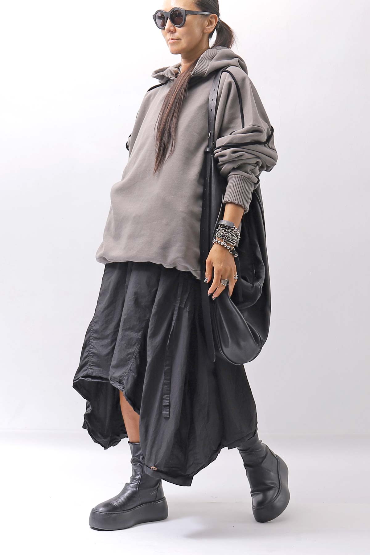 【thom/krom】 UNISEX COTTON SWEAT HOODIE MS192_CONCRETE GREY