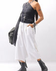 【thom/krom】 STRETCH VISCOSE ONE-SHOULDER TOP WTS630_BLACK