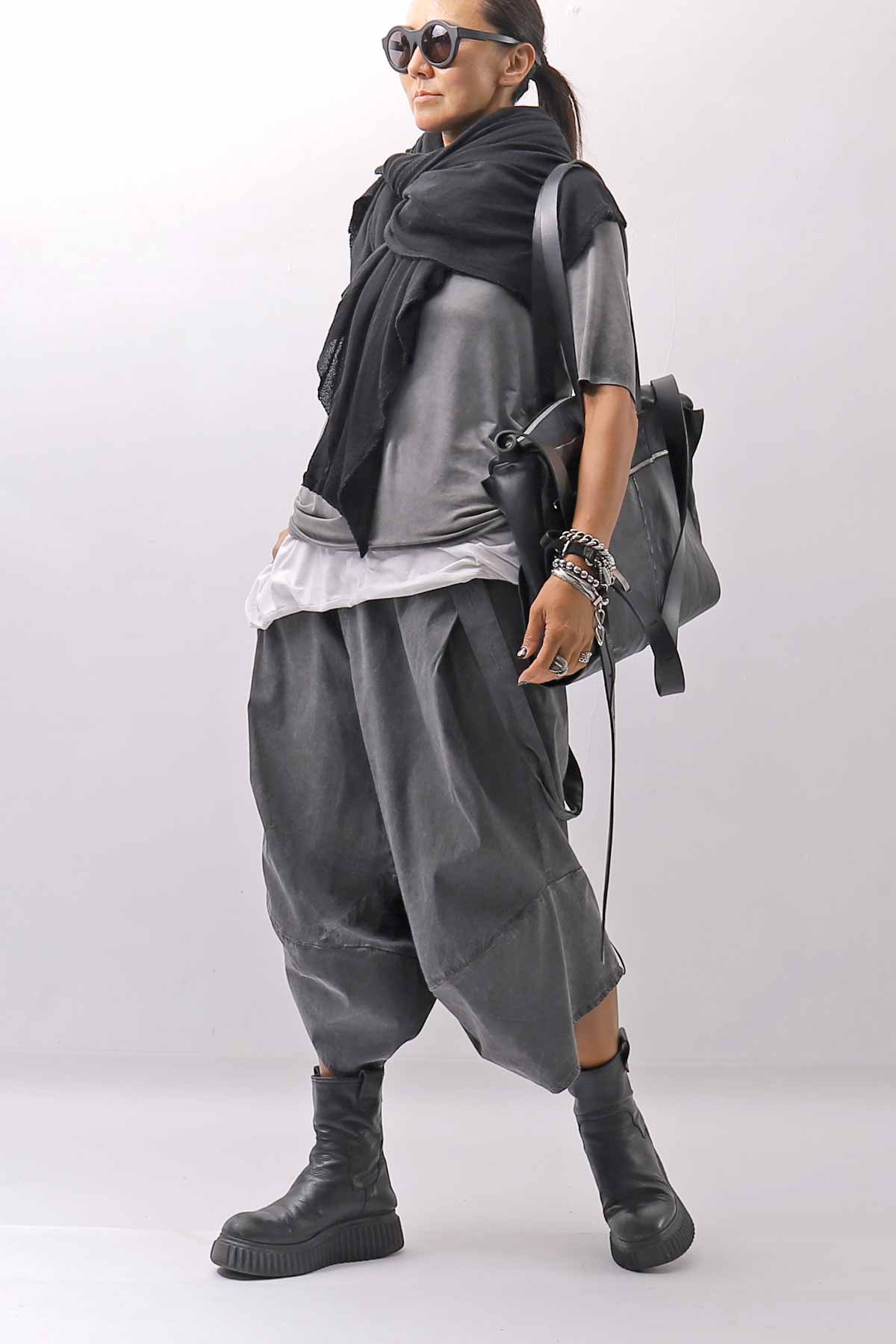 【thom/krom】 UNISEX VISCOSE STRETCH REGULAR FIT TEE MTS973_COLD DYE GREY